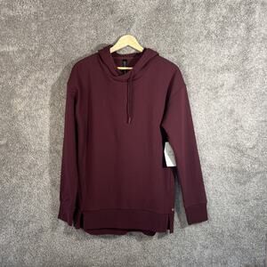 Soul + Sky Hoodie Sweatshirt Womens Small Red Maroon Long Sleeve Pullover